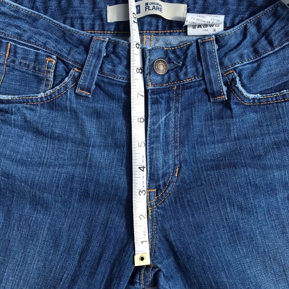 Vintage Y2K Low Rise Flare Jeans 4 Long 27 W - Picture 9 of 9